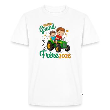 Future Big Brother 2026, Pregnancy Announcement - Men's Premium Organic T-Shirt - white - Front - Nico (187cm)