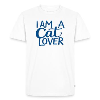 I Am A Cat Lover - T-shirt Premium bio Homme - blanc - Devant - Nico (187cm)