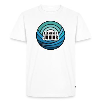 Plombier Junior Enfant Stagiaire Progéniture Successeur - T-shirt Premium bio Homme - blanc - Devant - Nico (187cm)