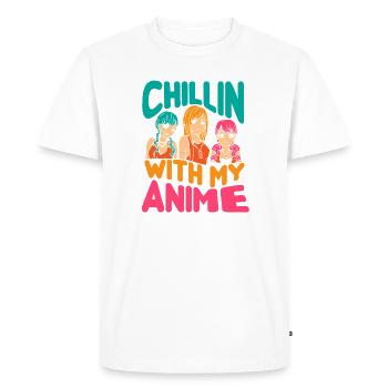 Anime Manga Otaku Kawaii Japon Cosplay Bande dessinée - T-shirt Premium bio Homme - blanc - Devant - Nico (187cm)