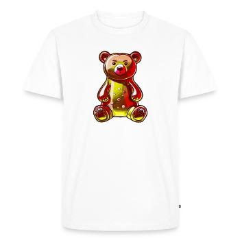 Ourson en gélatine - T-shirt Premium bio Homme - blanc - Devant - Nico (187cm)