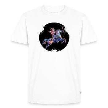 Geometric constellation Sagittarius - Men's Premium Organic T-Shirt - white - Front - Nico (187cm)