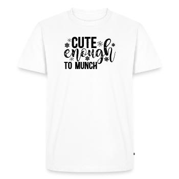 Cute Enough to Munch – Sweet & Playful Design - Men's Premium Organic T-Shirt - white - Front - Nico (187cm)
