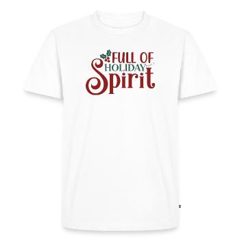Full of Holiday Spirit Pattern - T-shirt Premium bio Homme - blanc - Devant - Nico (187cm)