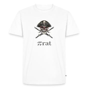 Pirate Skeleton with Glasses - Men's Premium Organic T-Shirt - white - Front - Nico (187cm)