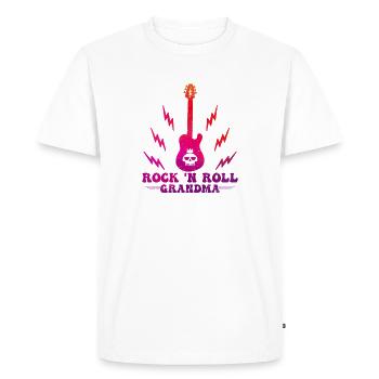 Rock 'n Roll Grand-mère Musique Guitare Rock Band - T-shirt Premium bio Homme - blanc - Devant - Nico (187cm)