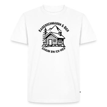 Kaiserschmarrn et la bière - T-shirt Premium bio Homme - blanc - Devant - Nico (187cm)