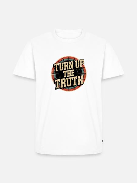 Retro Grunge – Montez la vérité - T-shirt Premium bio Homme - blanc