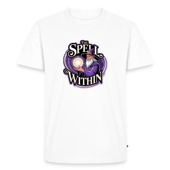 Magic Wizard – The Spell Within - Men's Premium Organic T-Shirt - white - Front - Nico (187cm)