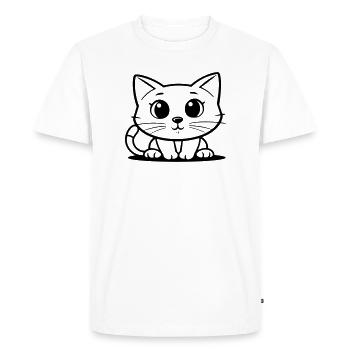 Silhouette de l’emblème de minuit - T-shirt Premium bio Homme - blanc - Devant - Nico (187cm)