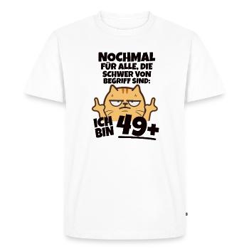 I'm 49 plus middle finger - Men's Premium Organic T-Shirt - white - Front - Nico (187cm)