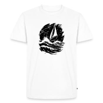 Voile énergique Illustration marin - T-shirt Premium bio Homme - blanc - Devant - Nico (187cm)