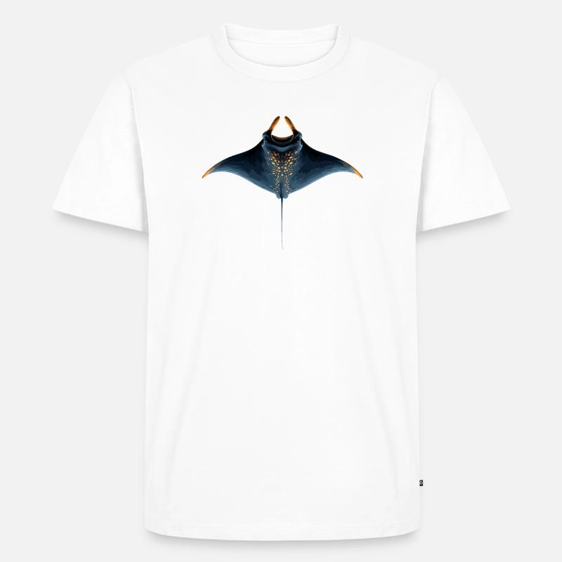 Manta Rochen Teufelsrochen Stachelrochen Taucher - Männer Premium Bio T-Shirt - Weiß