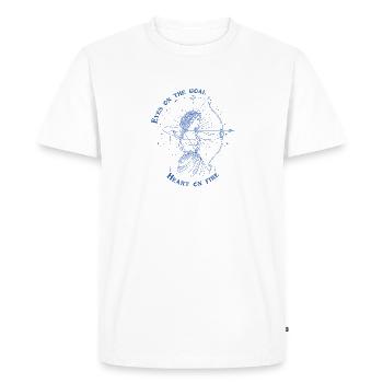 Sagittaire Zodiac Archer Signe Astrologique Cadeau - T-shirt Premium bio Homme - blanc - Devant - Nico (187cm)