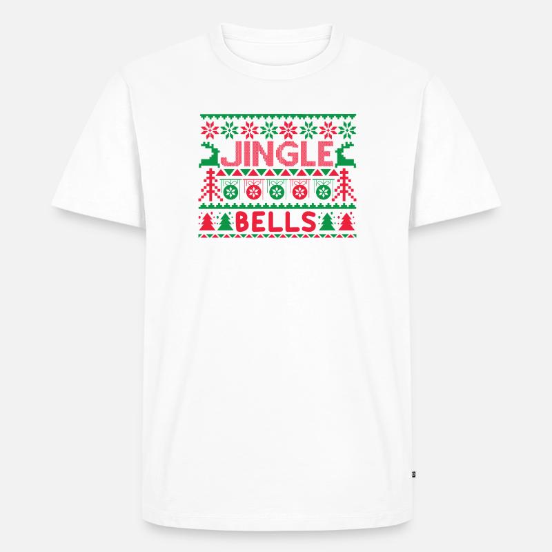 Hässlicher Pullover - Jingle Bells Strickanleitung - Männer Premium Bio T-Shirt - Weiß