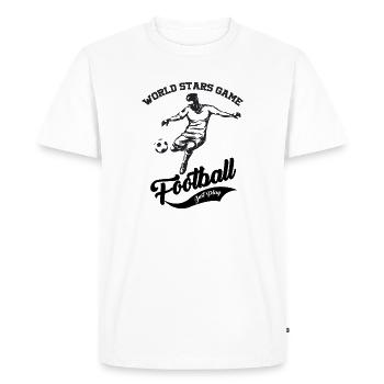World Stars Football – Just Play Design - Men's Premium Organic T-Shirt - white - Front - Nico (187cm)