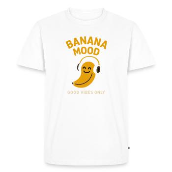 Banana Mood - Men's Premium Organic T-Shirt - white - Front - Nico (187cm)