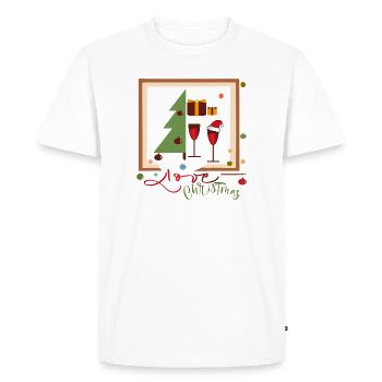 Magie hivernale de Noël - T-shirt Premium bio Homme - blanc - Devant - Nico (187cm)