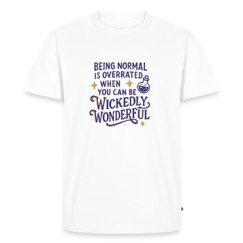 Halloween - Sorcière - T-shirt Premium bio Homme - blanc - Devant - Nico (187cm)
