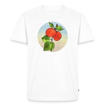 Apples - Men's Premium Organic T-Shirt - white - Front - Nico (187cm)