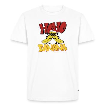 Banana Noel Duo Soleil - T-shirt Premium bio Homme - blanc - Devant - Nico (187cm)