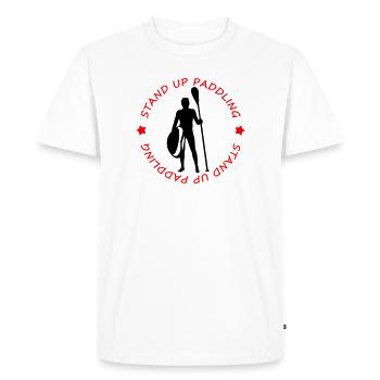 Stand up paddle - T-shirt Premium bio Homme - blanc - Devant - Nico (187cm)