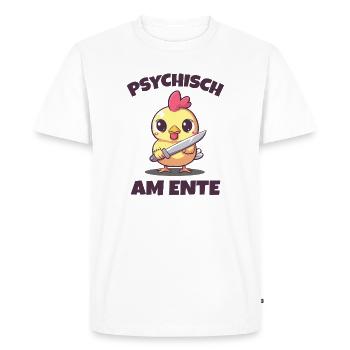 Psychiquement sur le canard - T-shirt Premium bio Homme - blanc - Devant - Nico (187cm)