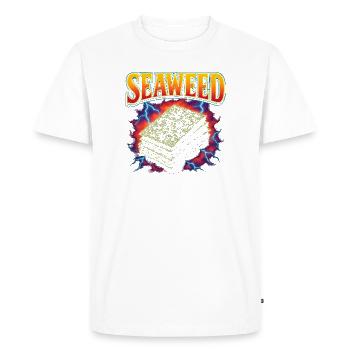 Rouleaux d’algues Nori Nourriture préférée Étrange des années 90 Seet - T-shirt Premium bio Homme - blanc - Devant - Nico (187cm)