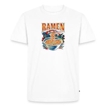 Ramen Nourriture préférée Drôle Bizarre Ramen des années 90 - T-shirt Premium bio Homme - blanc - Devant - Nico (187cm)