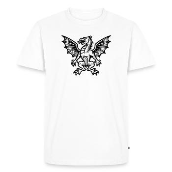 Medieval Coat of Arms Dragon Heraldry symbol_2 - Men's Premium Organic T-Shirt - white - Front - Nico (187cm)