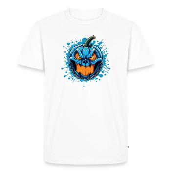 CITROUILLE EN COLÈRE - T-shirt Premium bio Homme - blanc - Devant - Nico (187cm)