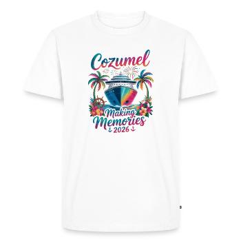 Cozumel Making Memories 2026 (Garantie du prix le plus bas) - T-shirt Premium bio Homme - blanc - Devant - Nico (187cm)