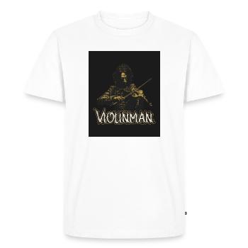 Violoniste Dark Violin Power - T-shirt Premium bio Homme - blanc - Devant - Nico (187cm)