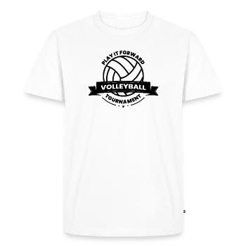 Tournoi de volleyball Play It Forward - T-shirt Premium bio Homme - blanc - Devant - Nico (187cm)
