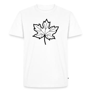Deciduous leaf - autumn - Men's Premium Organic T-Shirt - white - Front - Nico (187cm)