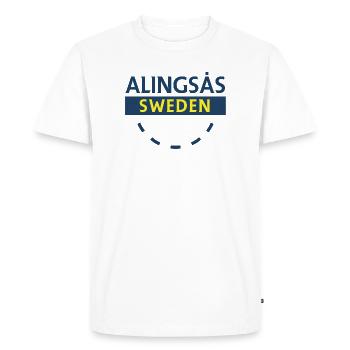 Alingsås Sweden Signboard - Men's Premium Organic T-Shirt - white - Front - Nico (187cm)