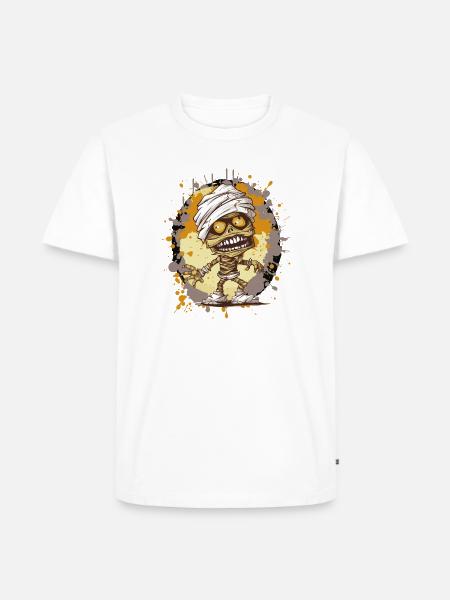Mummy in splatter look - Men's Premium Organic T-Shirt - white