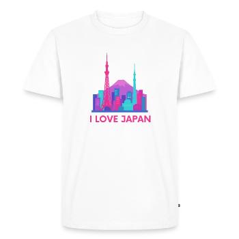 J’adore la silhouette du Japon - T-shirt Premium bio Homme - blanc - Devant - Nico (187cm)