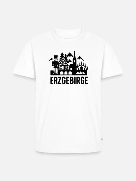 Typical Erzgebirge silhouette - Men's Premium Organic T-Shirt - white