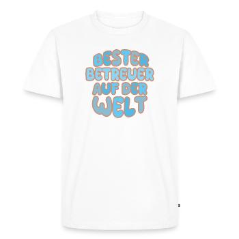 Cadeau pour aidant - T-shirt Premium bio Homme - blanc - Devant - Nico (187cm)