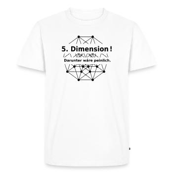 Cinquième dimension - T-shirt Premium bio Homme - blanc - Devant - Nico (187cm)