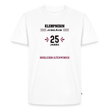 Plumber 25th anniversary 25th company anniversary - Men's Premium Organic T-Shirt - white - Front - Nico (187cm)