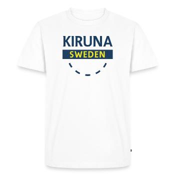 Kiruna Arctic Emblem - Men's Premium Organic T-Shirt - white - Front - Nico (187cm)