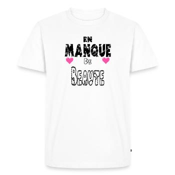 In Need of Beauty - Men's Premium Organic T-Shirt - white - Front - Nico (187cm)