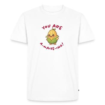 Vous étonnez - T-shirt Premium bio Homme - blanc - Devant - Nico (187cm)