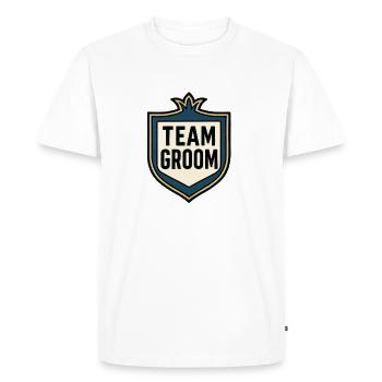 Equipe du Marié - EVG - Mariage - T-shirt Premium bio Homme - blanc - Devant - Nico (187cm)