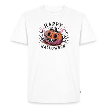 Halloween Grimace Pumpkin - Men's Premium Organic T-Shirt - white - Front - Nico (187cm)