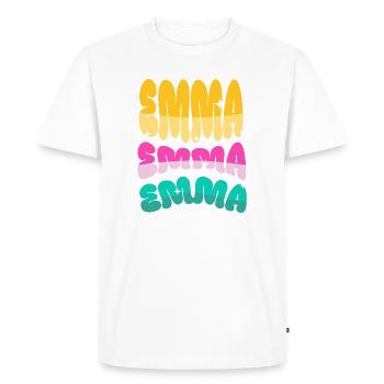 Emma - Men's Premium Organic T-Shirt - white - Front - Nico (187cm)