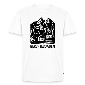 Silhouette de Berchtesgaden Point de repère - T-shirt Premium bio Homme - blanc - Devant - Nico (187cm)