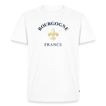 Bourgogne France France - T-shirt Premium bio Homme - blanc - Devant - Nico (187cm)